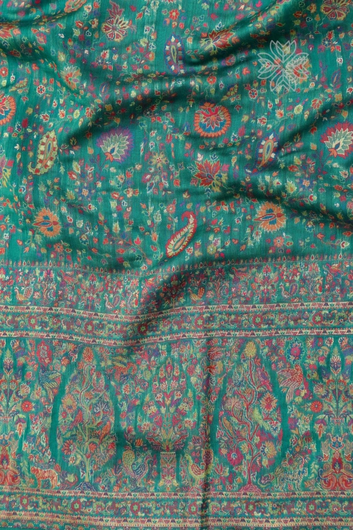 Rama Green Kani Silk SareeImperial Weaves