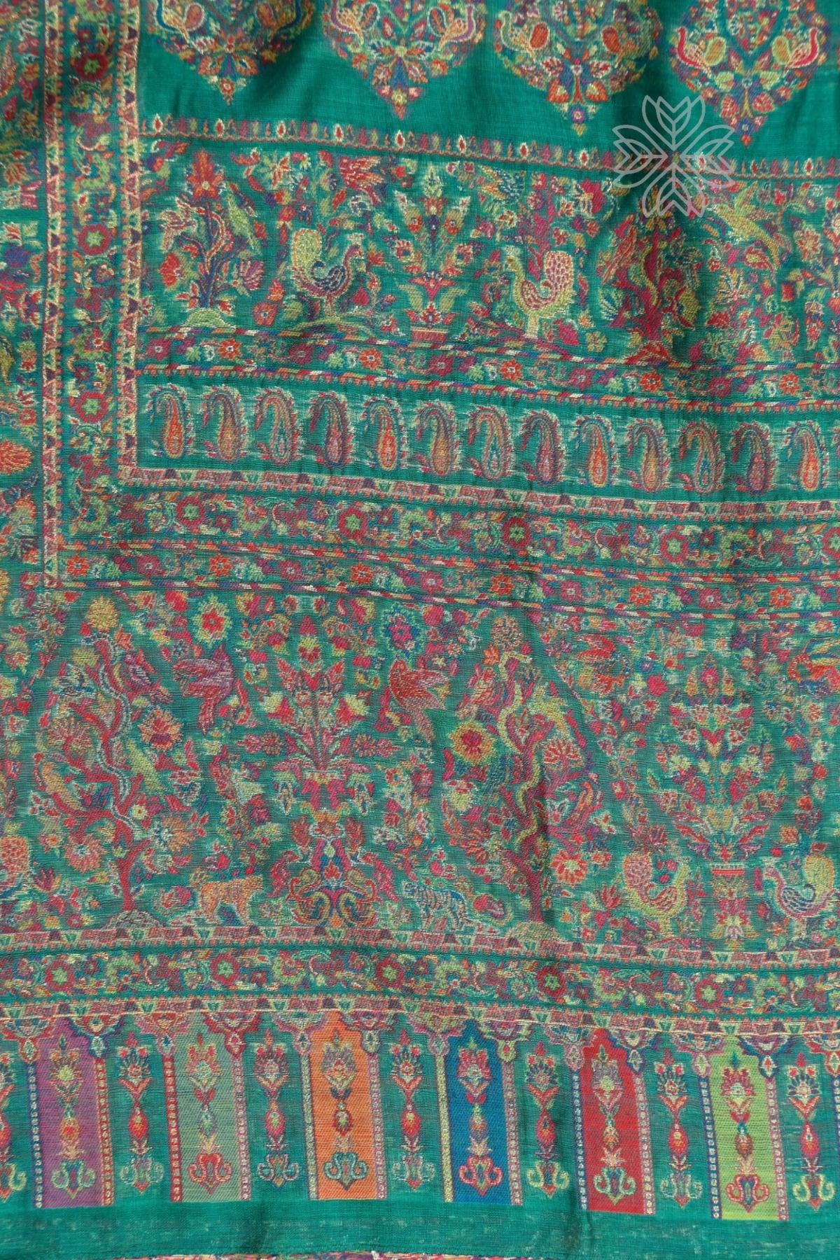 Rama Green Kani Silk SareeImperial Weaves