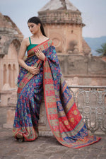 Blue Kani Silk SareeImperial Weaves