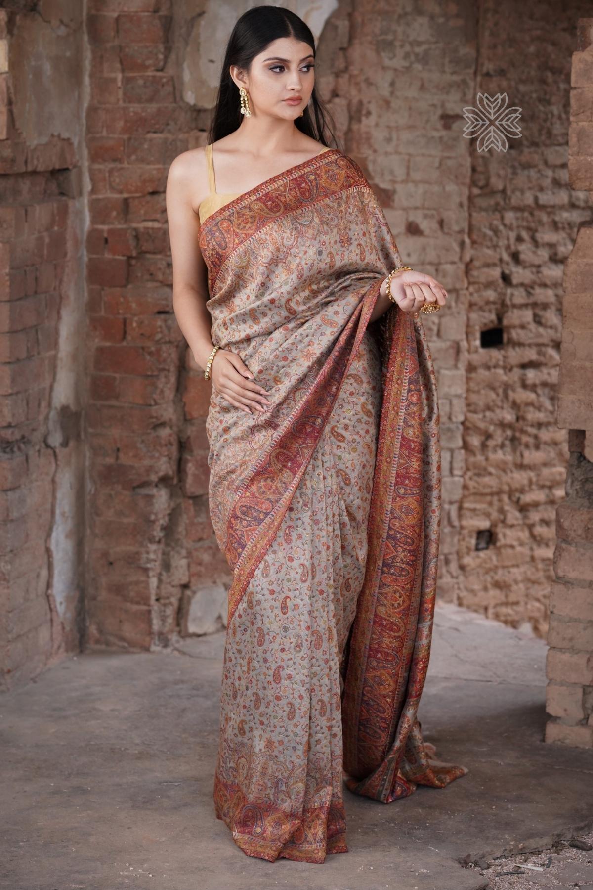 Kashmiri Pashmina Saree