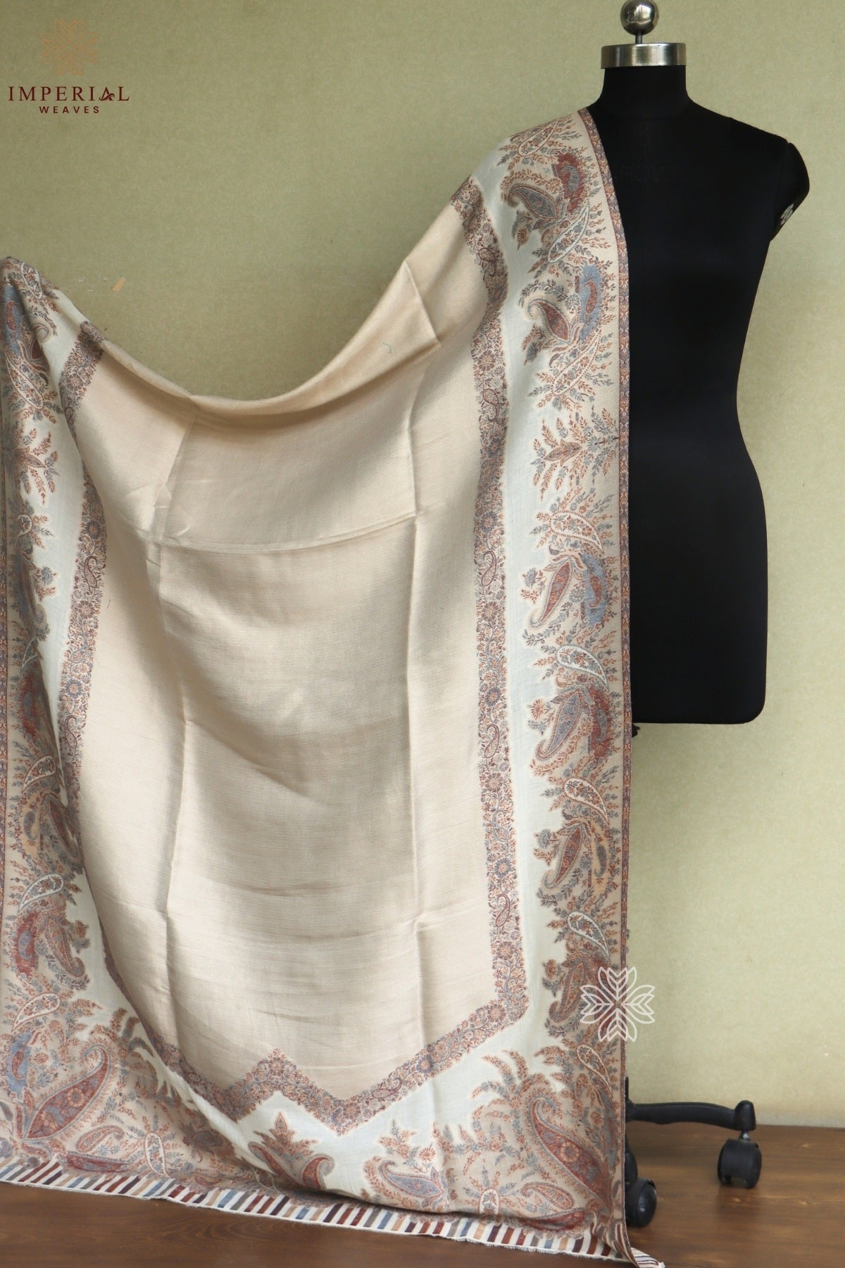 Off White Paisley Moonlight Shawl
