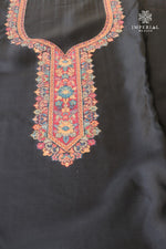 Black Kani Silk Suit