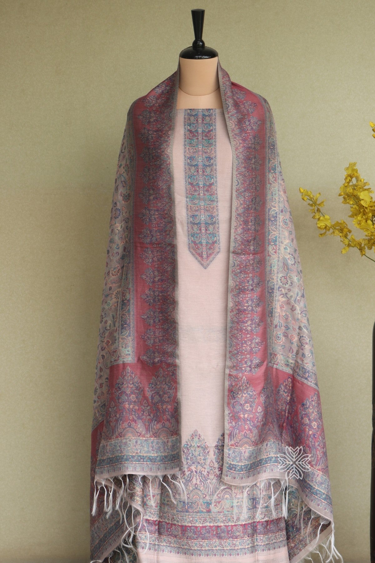 Pink Kashmiri Traditional Suit Set