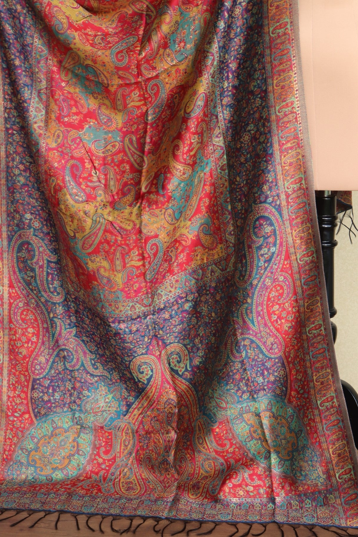 Blue Kani Silk Jamawar Dupatta