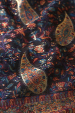 Black Paisley Kani Silk Dupatta