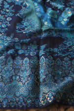 Navy Blue Kani Silk Dupatta