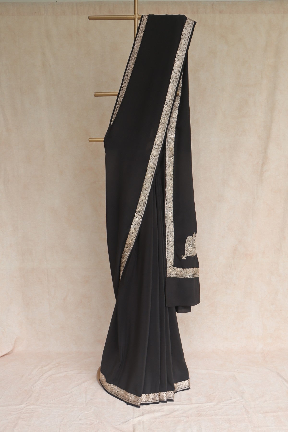 Tilla embroidered saree
