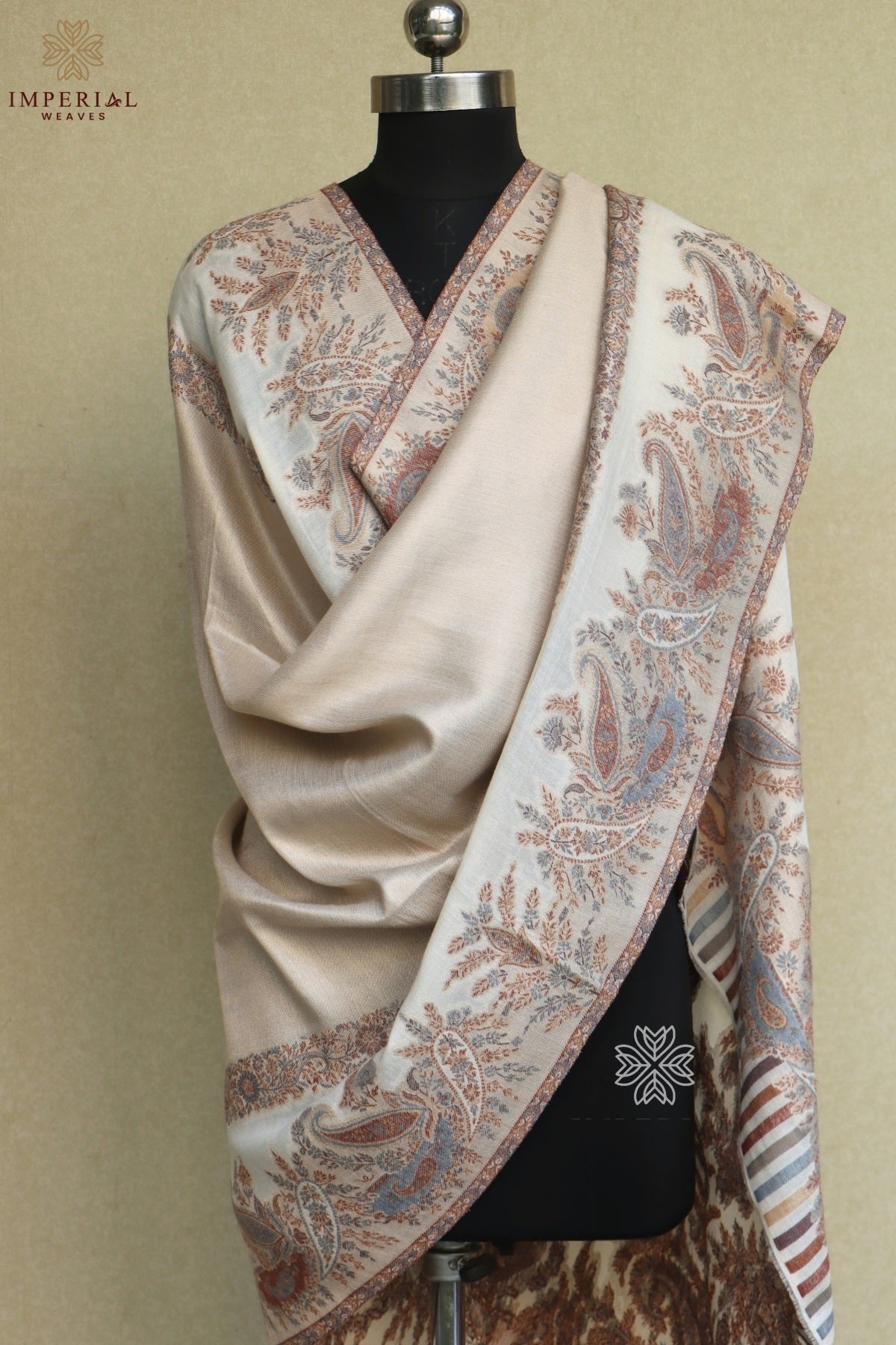 Off White Paisley Moonlight Shawl