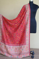 Red Kani Fine Wool Shawl