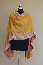 Yellow Kani Fine Wool Shawl