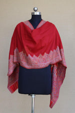 Red Kani Fine Wool Shawl