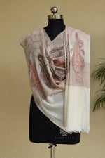 Off White Woolen EmbroideredStole