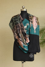 Black Woolen EmbroideredStole