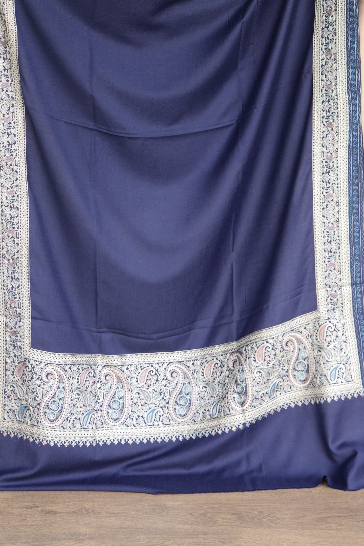 Blue Tilla Fine Wool Shawl