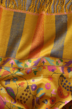 Yellow All Over Kani Pashmina Shawl