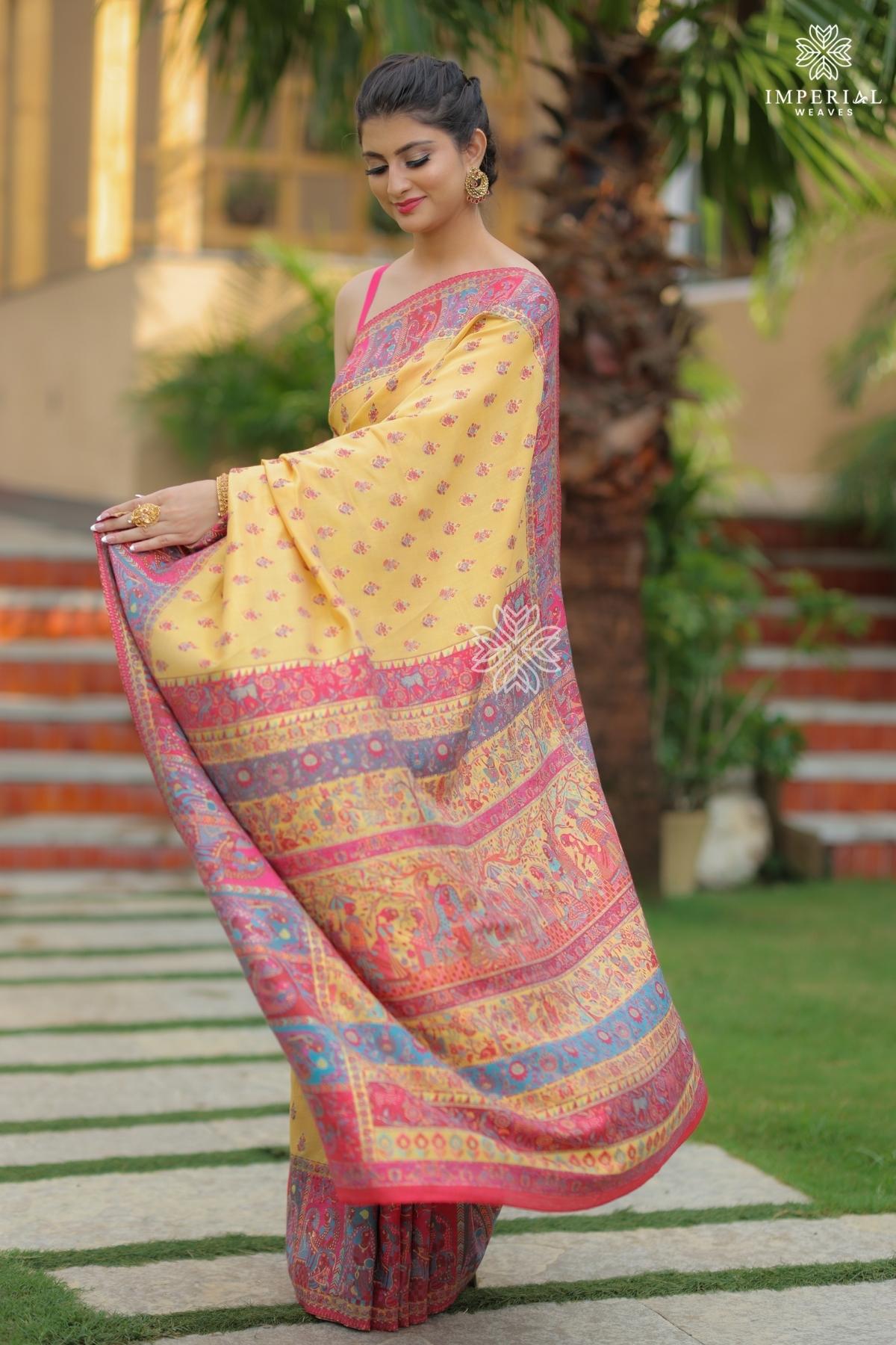 Kashmiri Craft Saree at Best Price - Imperial Weaves