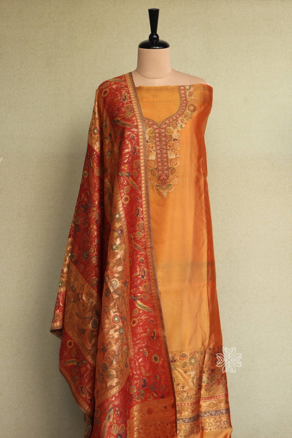 Sunset Yellow Kani Silk Suit
