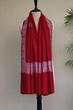 Maroon Sozni Pashmina Shawl