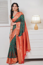 Rama Green Kani Kanjivaram Silk Saree