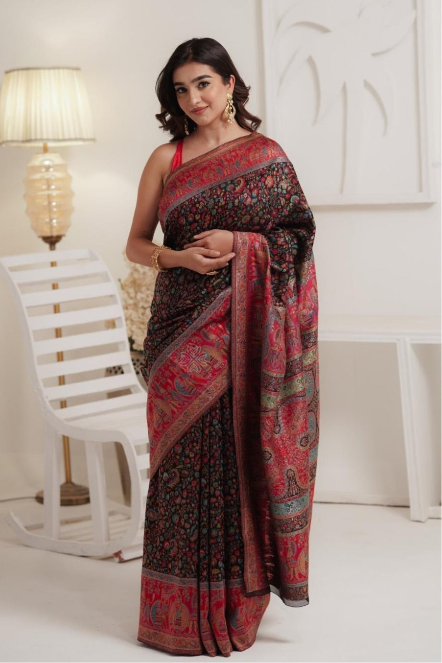 Black Kani Silk Saree