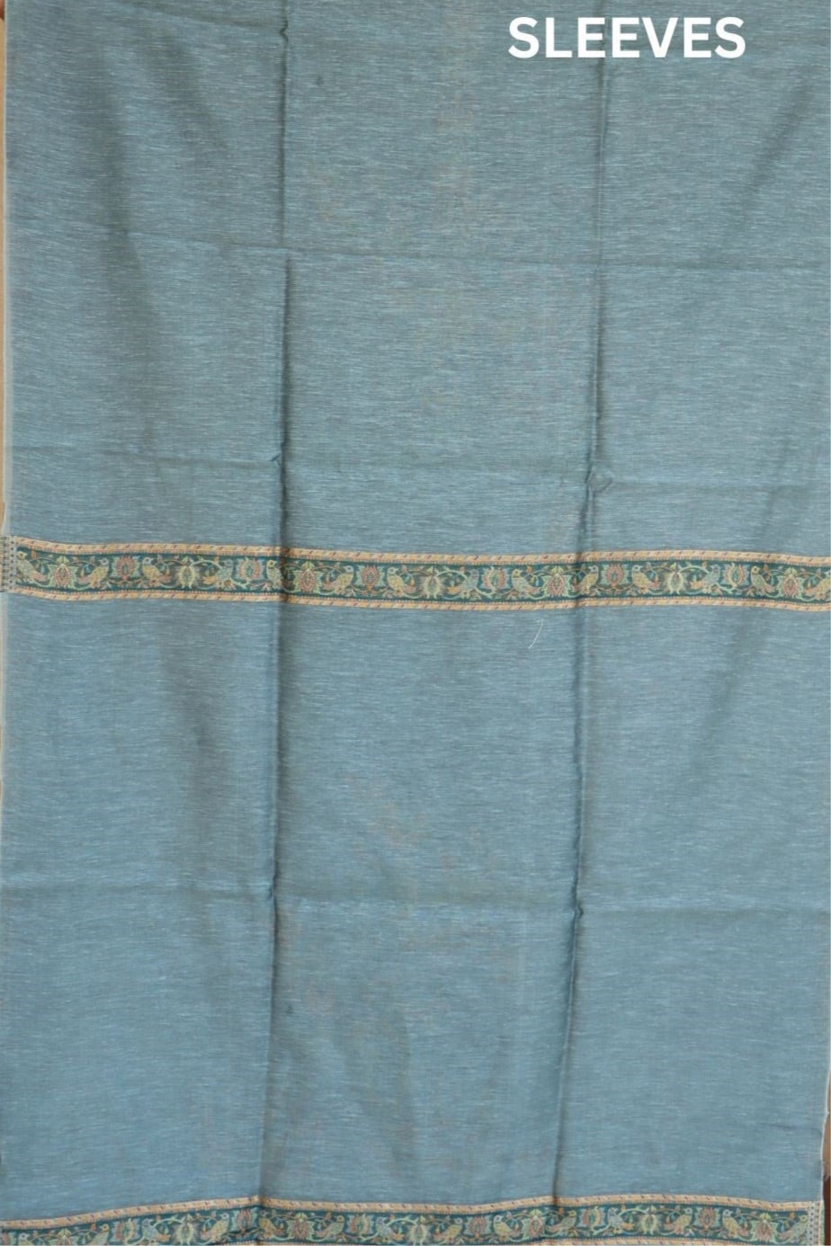 Sage Green Kani Silk Linen Suit With Floral Dupatta