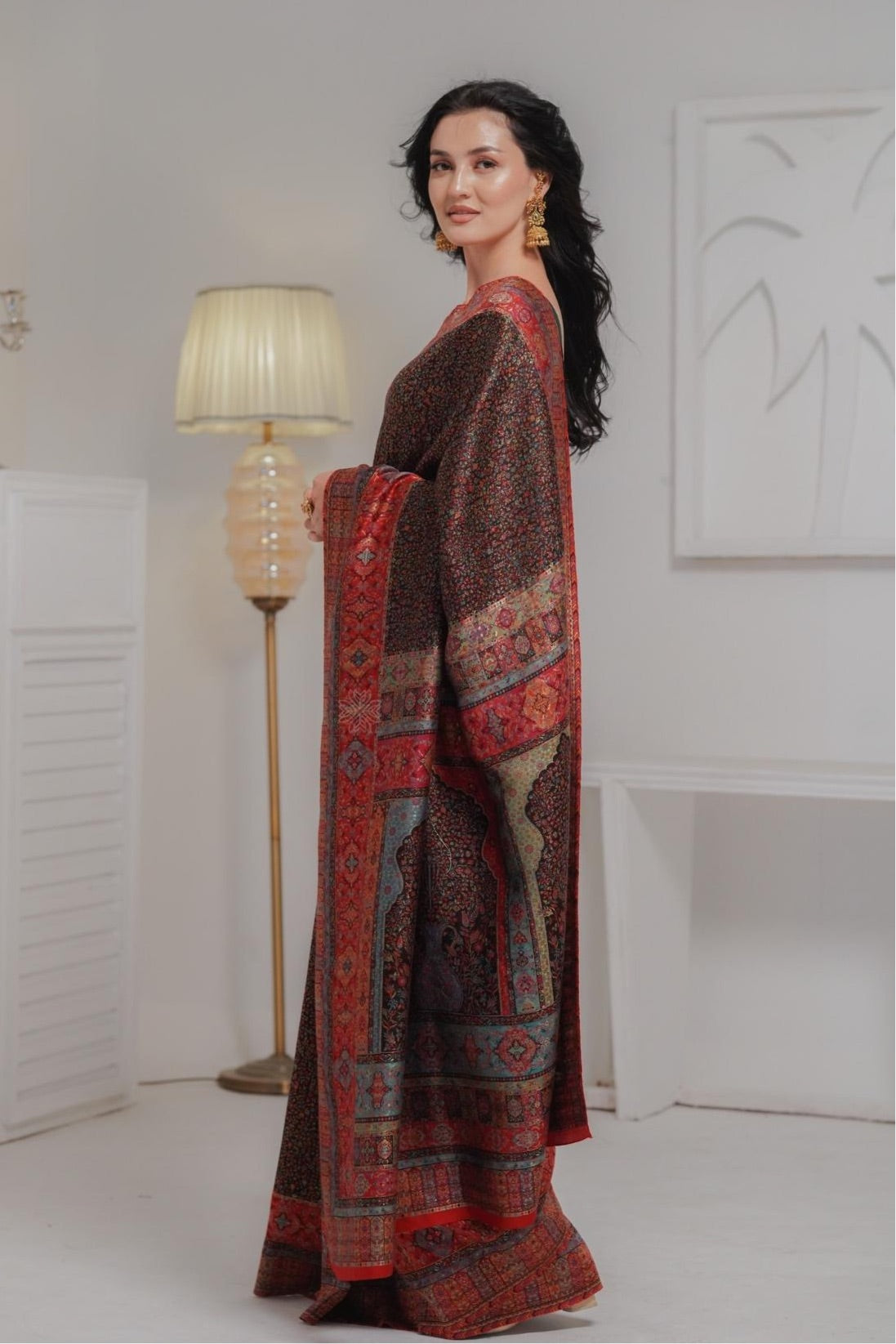 Black Kani Jamawar Silk SareeImperial Weaves