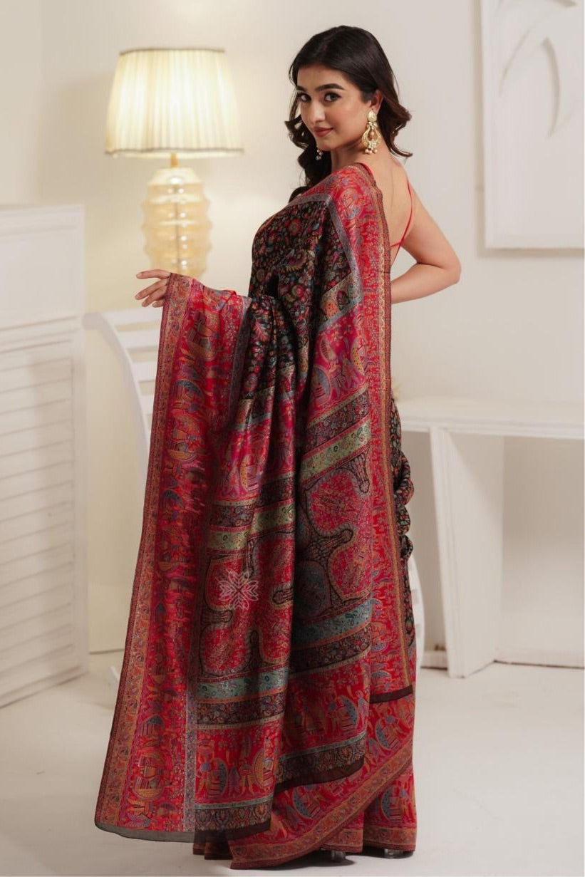 Black Kani Silk Saree