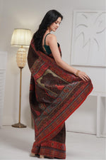 Black Kani Jamawar Silk SareeImperial Weaves