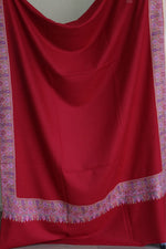 Maroon Sozni Pashmina Shawl