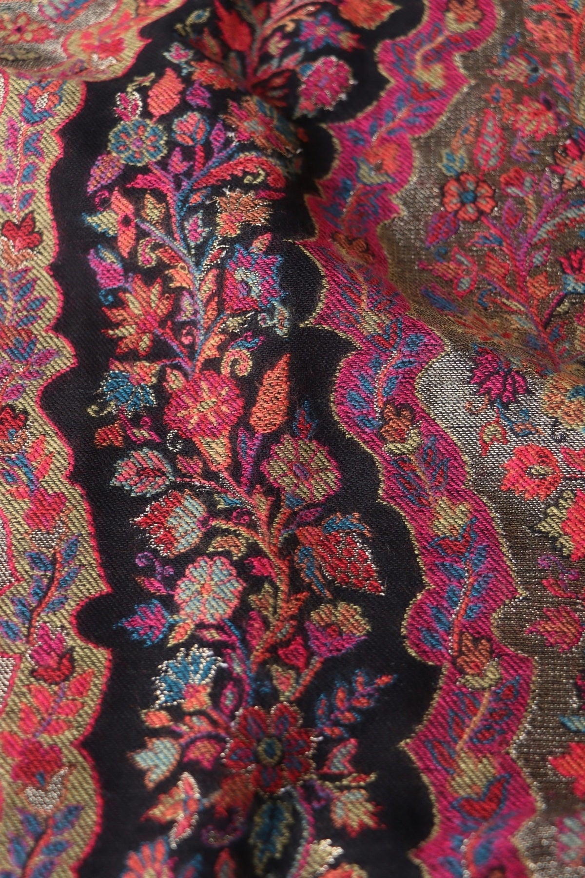 Black Kani Fine Wool Shawl
