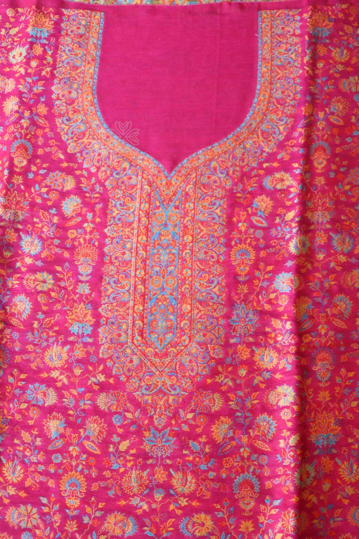 Pink Kani Silk Linen Suit with ZariImperial Weaves