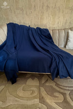 Navy Blue Pashmina Throw / Blanket
