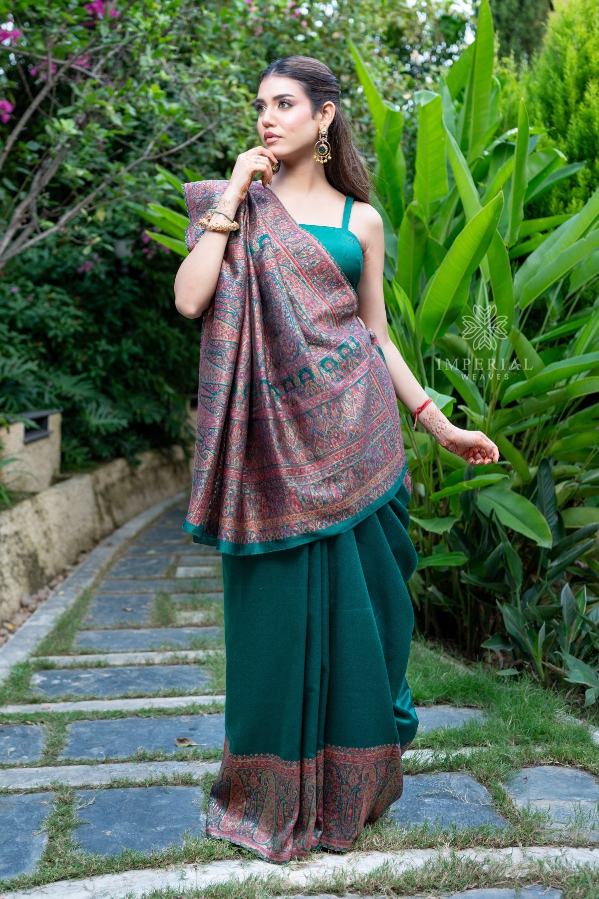 Green Kani Jamawar Pallu Silk Saree