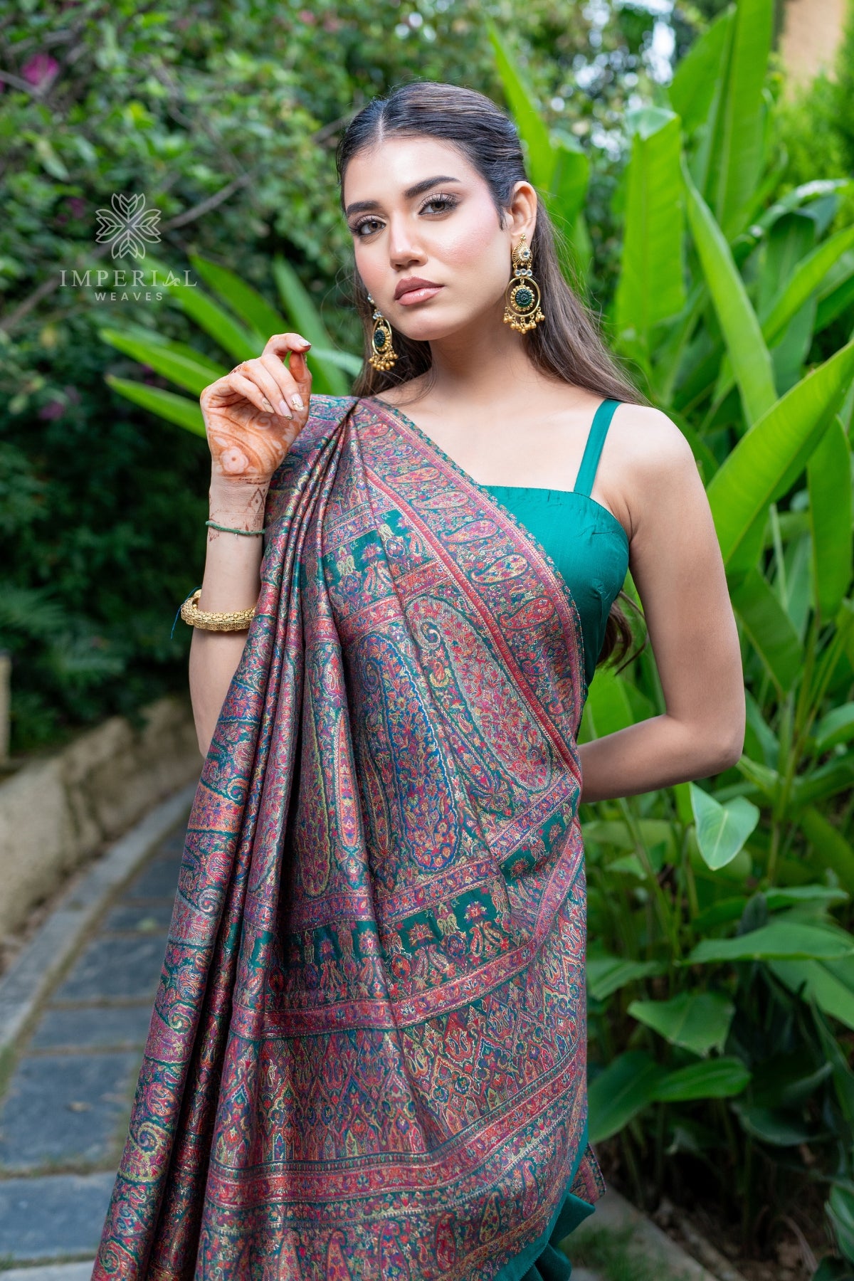 Green Kani Jamawar Pallu Silk Saree