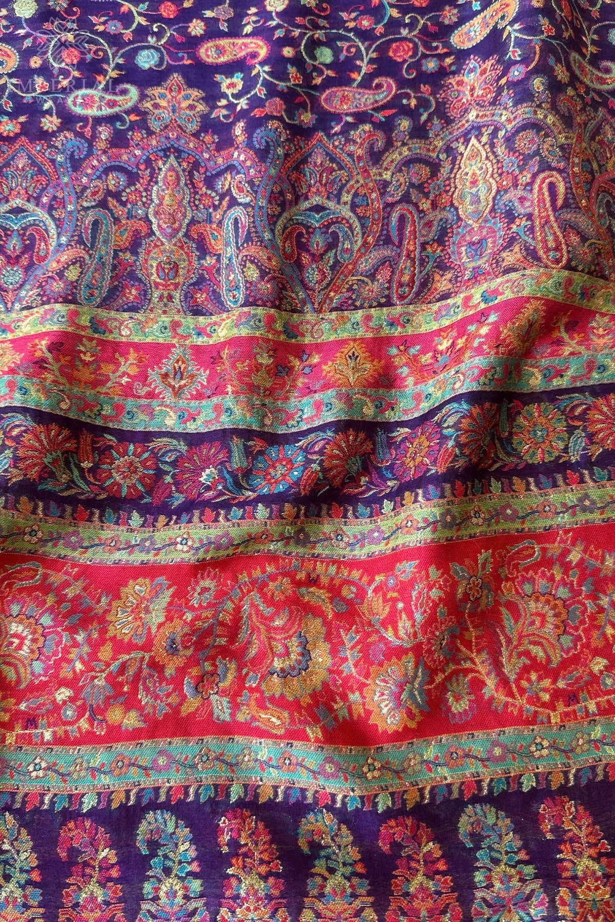 Puple kani silk saree