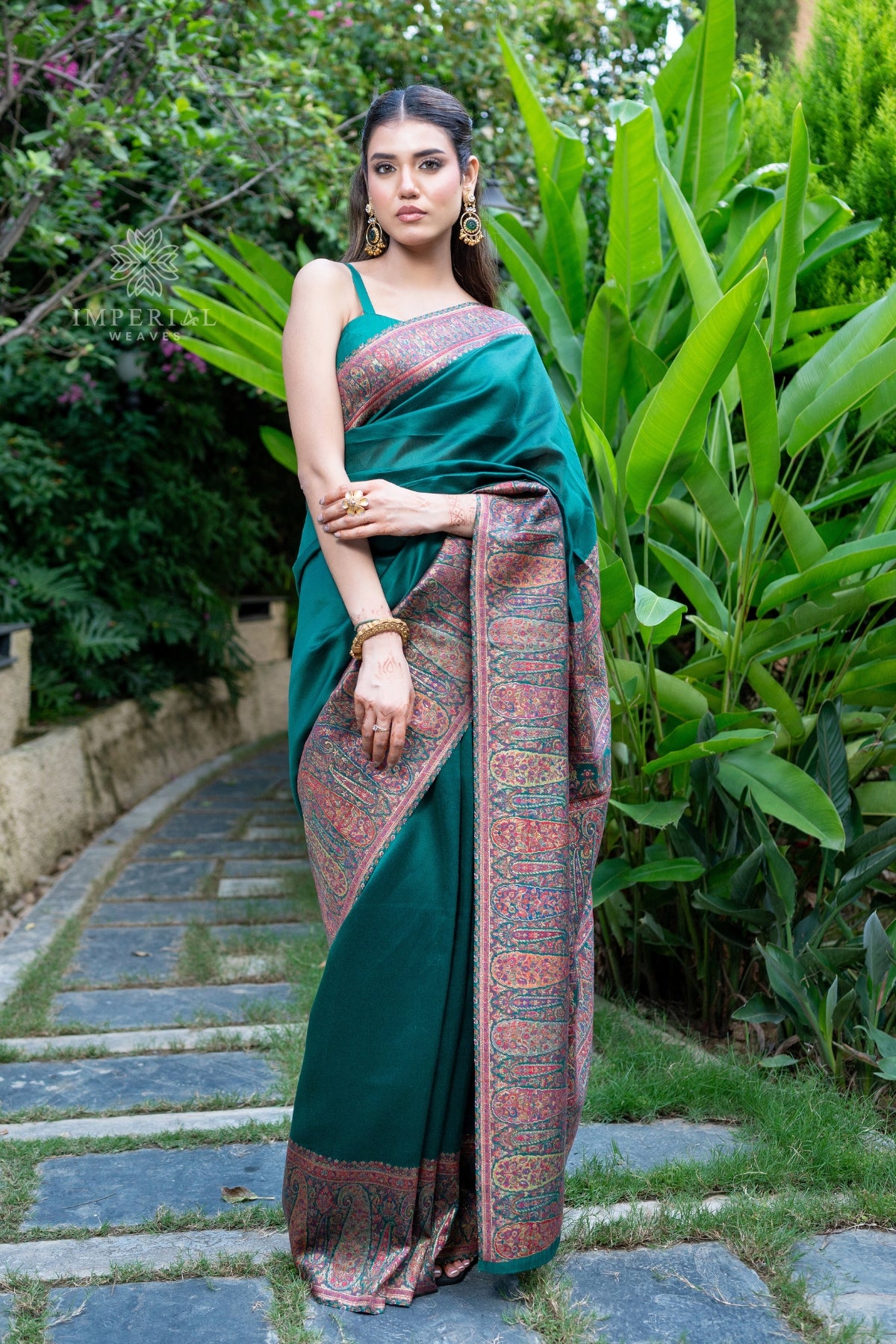 Green Kani Jamawar Pallu Silk Saree