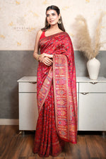 Red Kani Organza Silk Saree