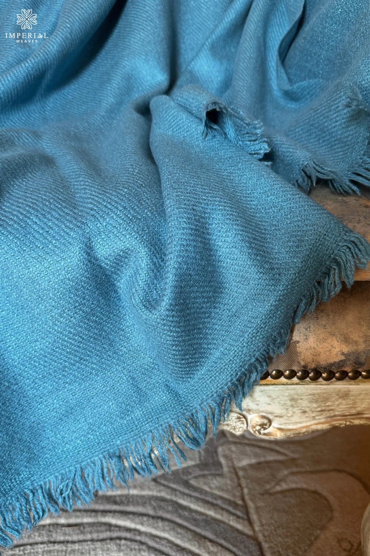 Blue Pashmina Throw / Blanket