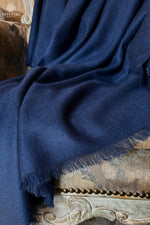 Navy Blue Pashmina Throw / Blanket