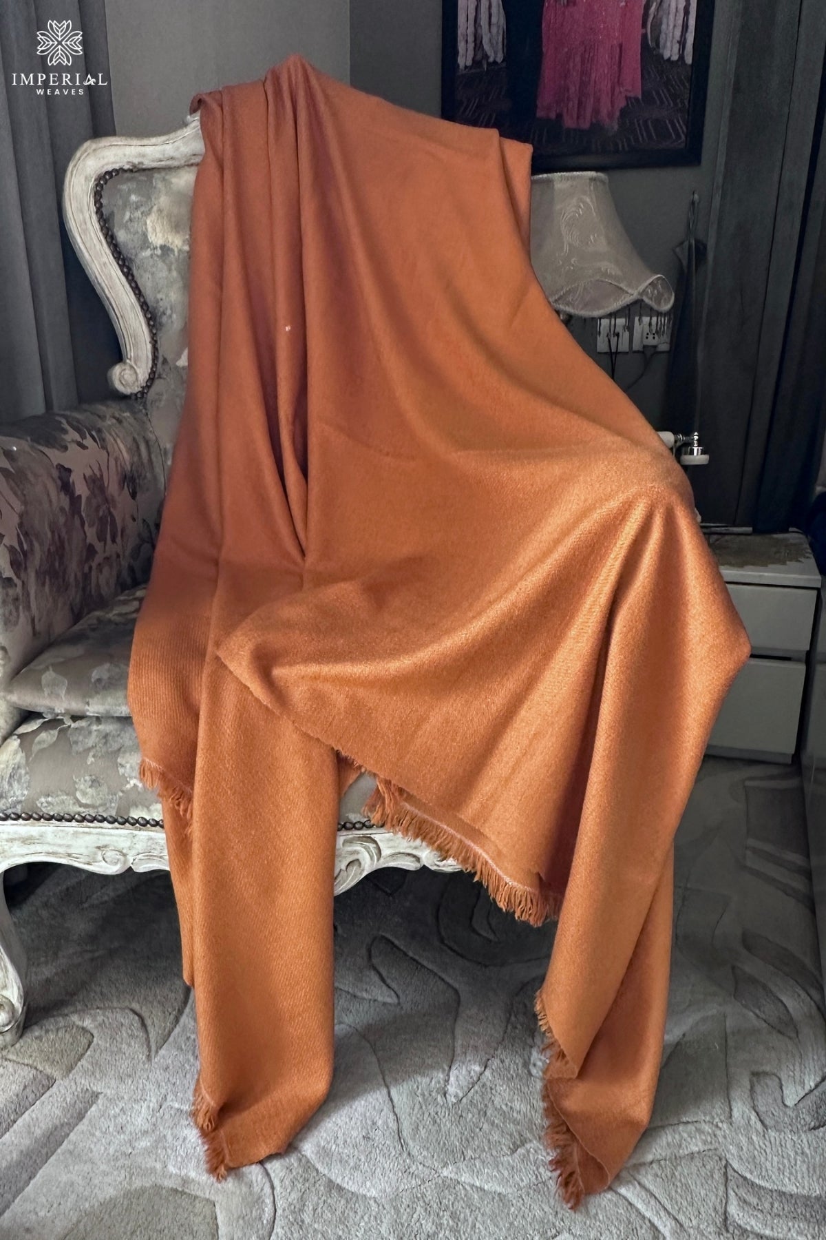 Tangerine Pashmina Throw / Blanket