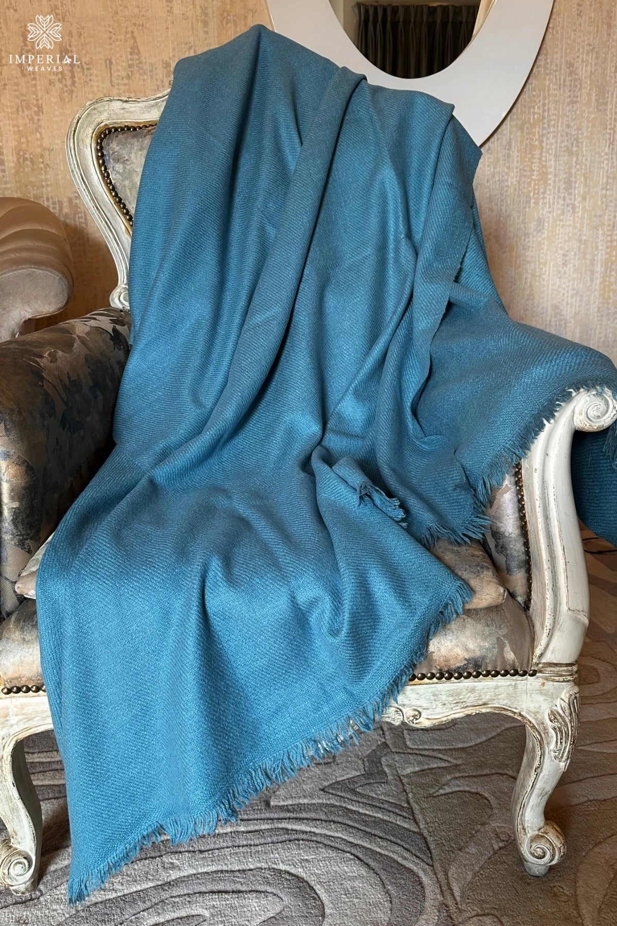 Blue Pashmina Throw / Blanket