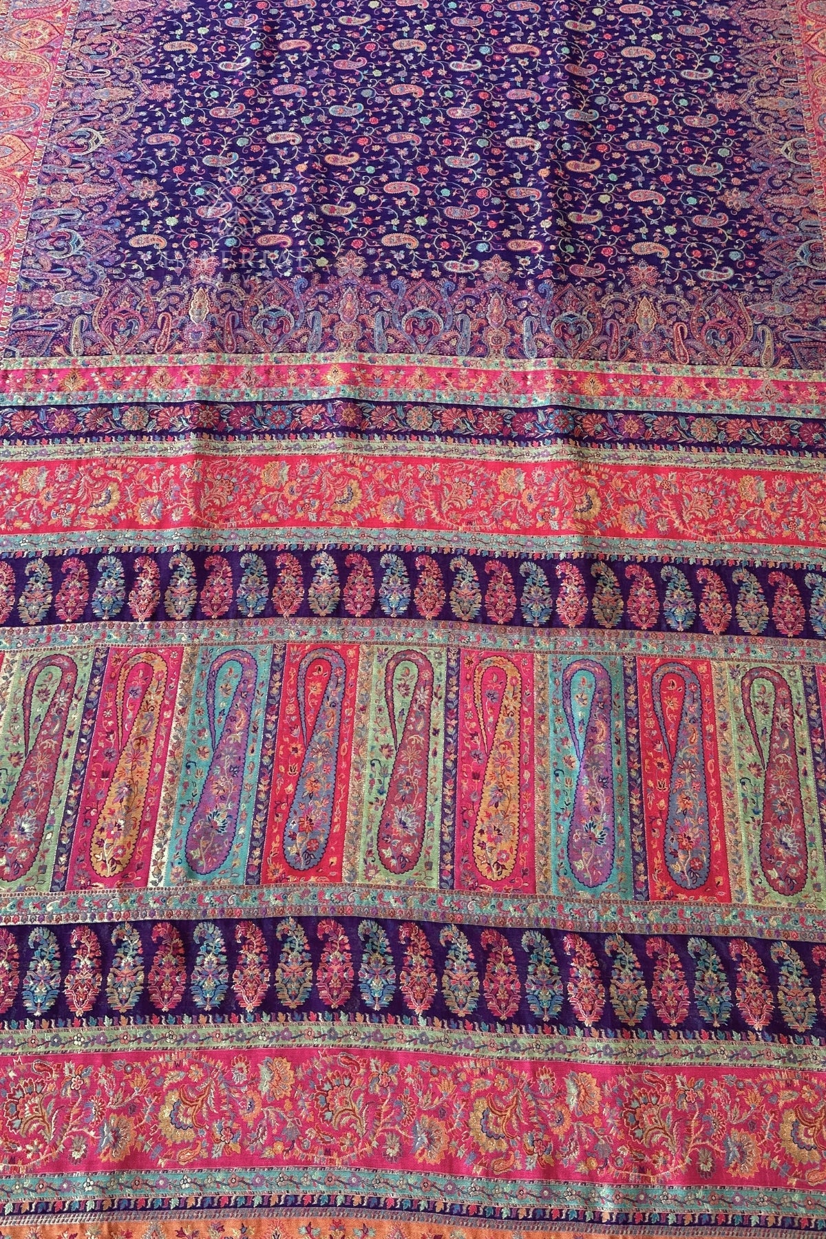 Purple Kani Silk Saree