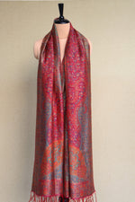 wine Silk Shawl